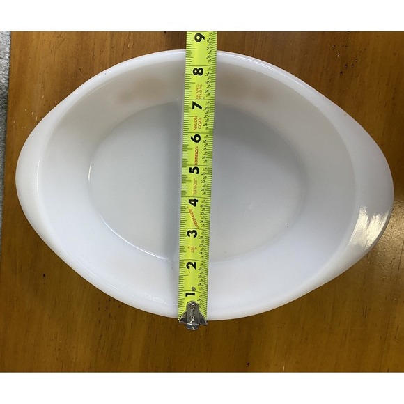 Vintage Oven Ware Milk Glass Divided Serving Dish - Picture 11 of 11